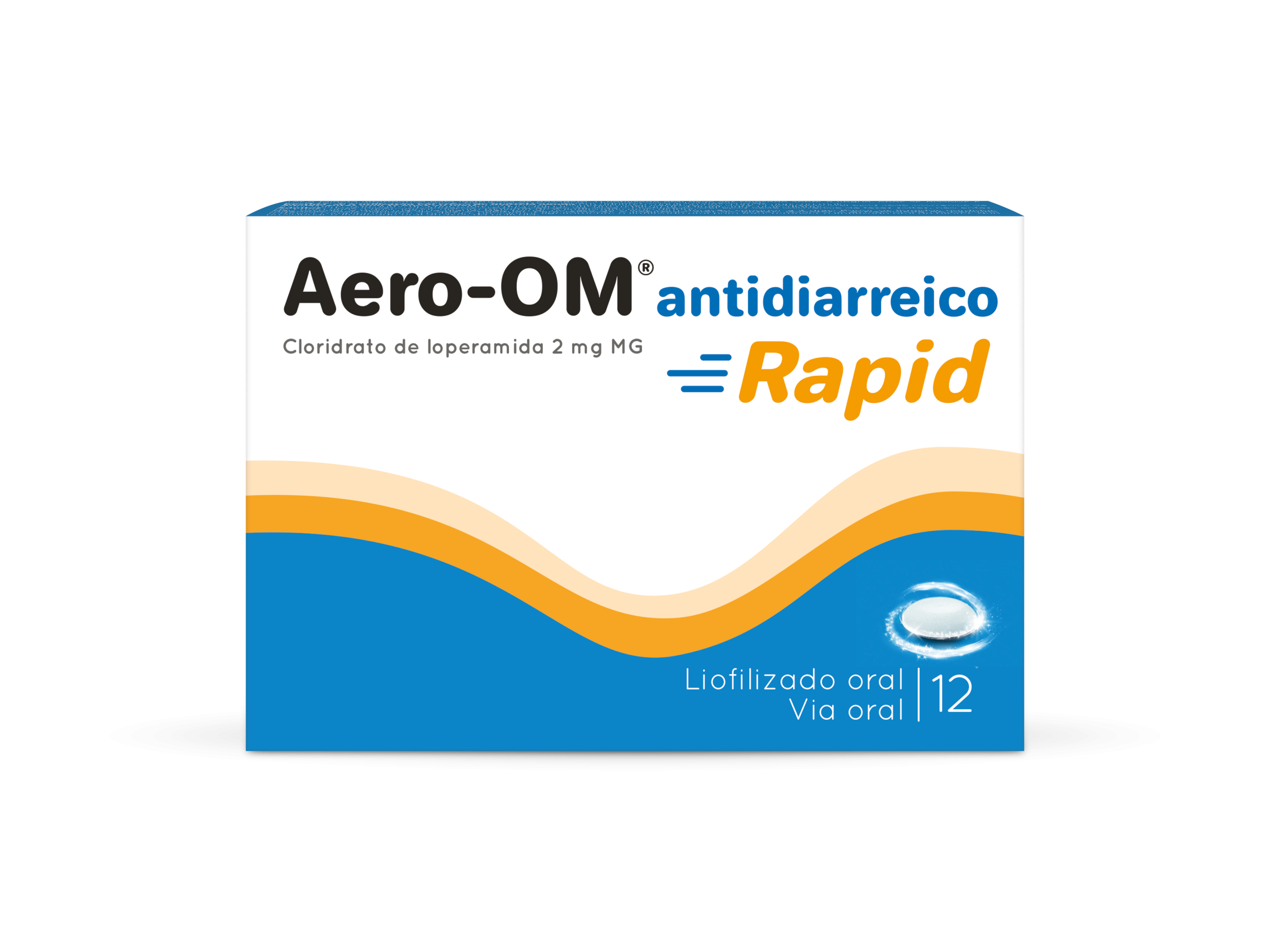 Aero-OM antidiarreico Rapid MG, 2 mg Blister 12 Unidade(s) Liofil oral