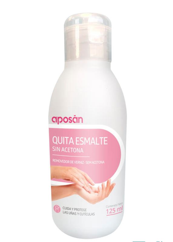Aposán Removedor de verniz sem acetona, Frasco 125ml