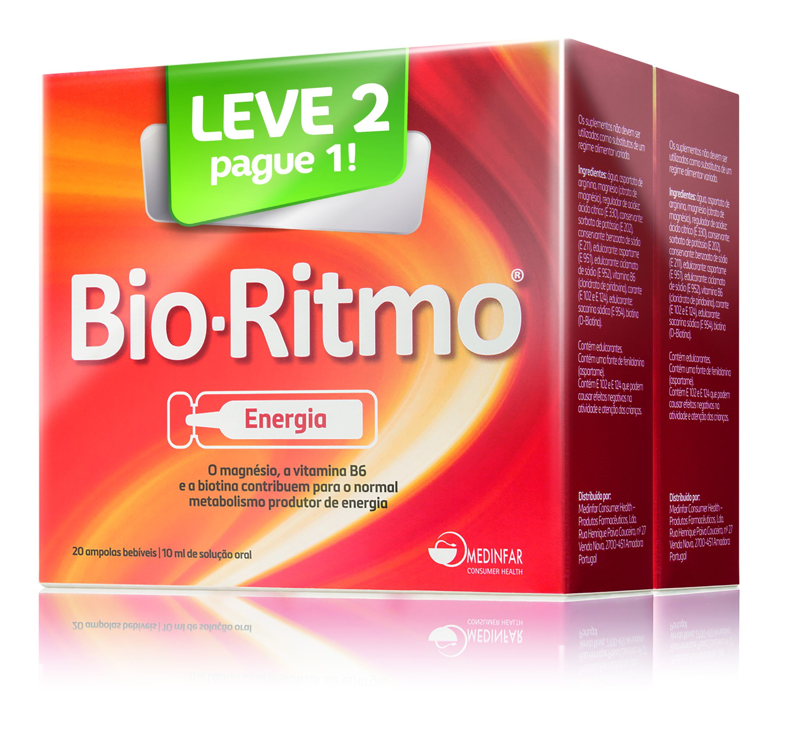 Bio-Ritmo@ Energia Duo Ampolas 10ml x20 com Oferta de 2ª Embalagem
