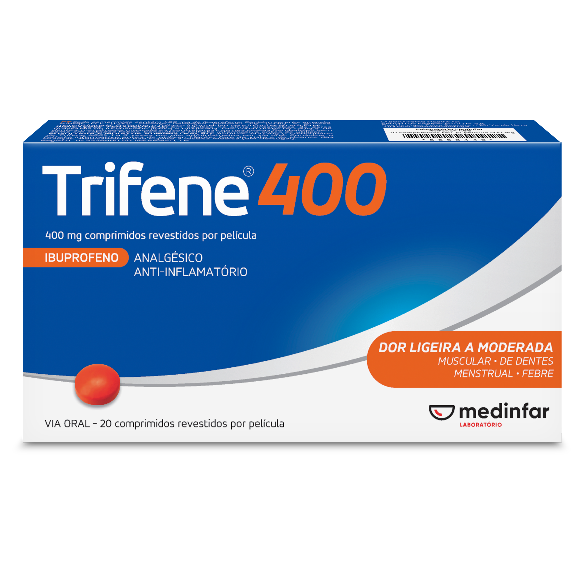 Trifene 400mg 20 Comprimidos Revestidos