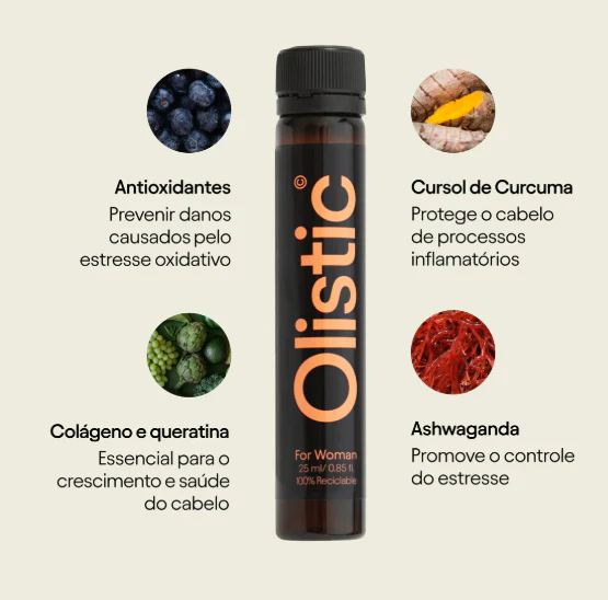 Olistic Women 25 mL x 28 Ampolas | Suplemento Capilar Feminino - Image 2