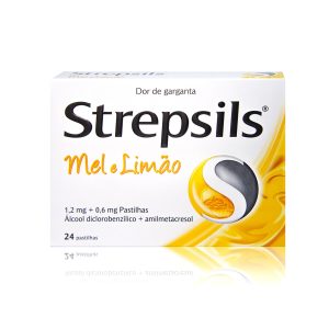 Strepsils Mel e limão, 1,2/0,6 mg x 24 pst
