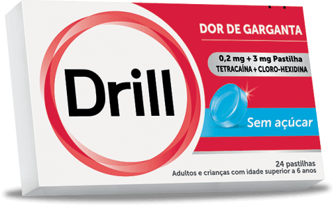 Drill sem açúcar, 0,2/3mg 24 Pastilhas