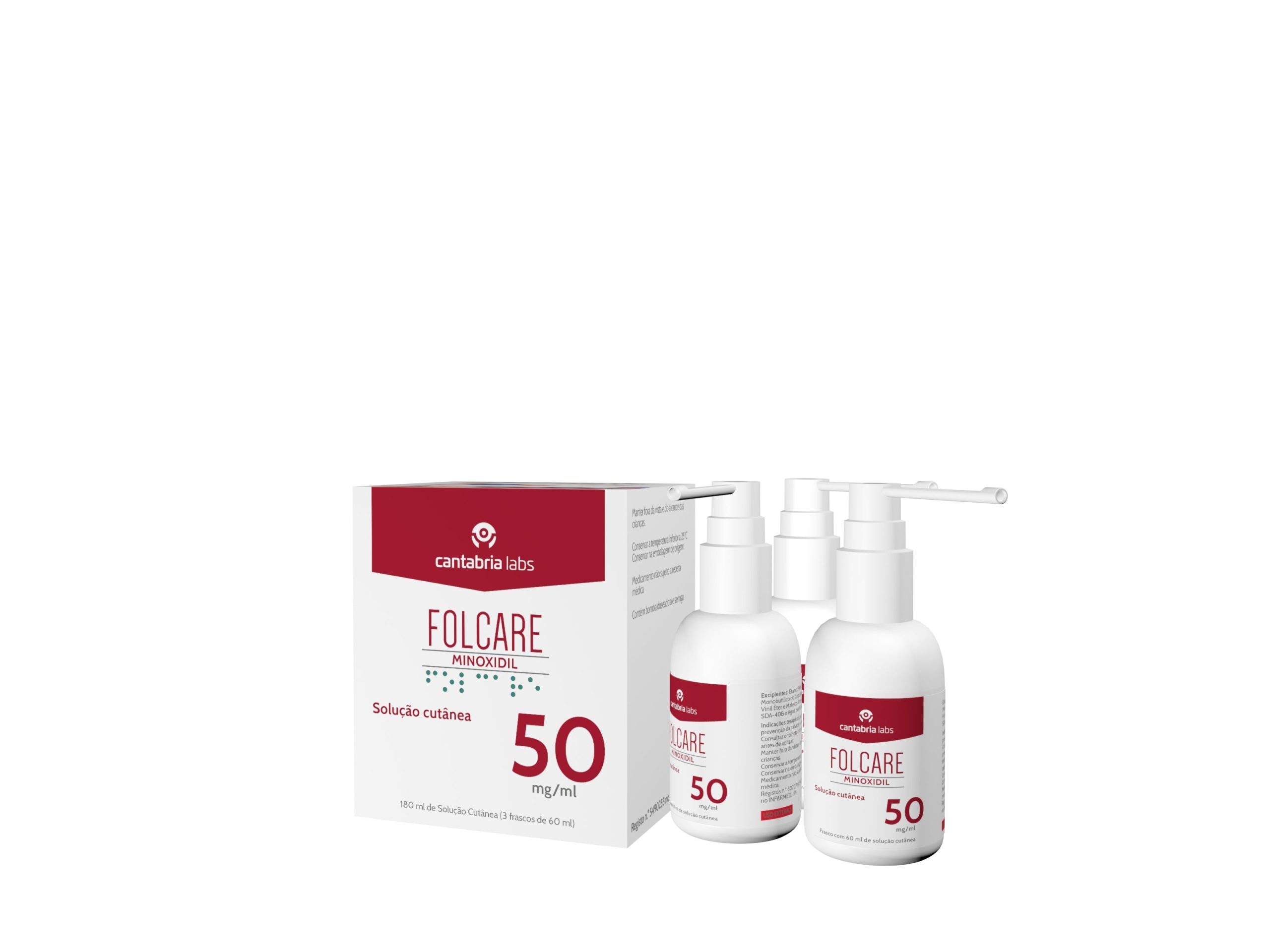 Folcare, 50 mg/mL-60 mL x 3 frascos