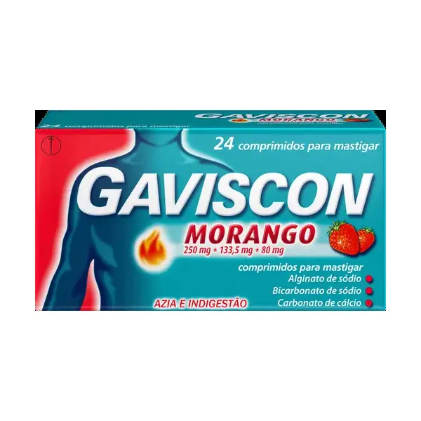 Gaviscon Morango 48 Comprimidos Mastigáveis