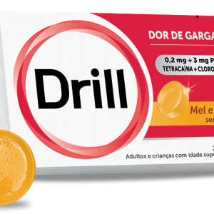 Drill sem açúcar, 0,2/3mg Mel e Limão 24 Pastilhas
