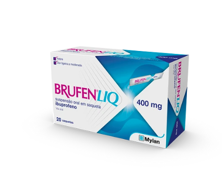 Brufen Liq , 400 mg/10 ml 20 Saqueta 10 ml Susp oral
