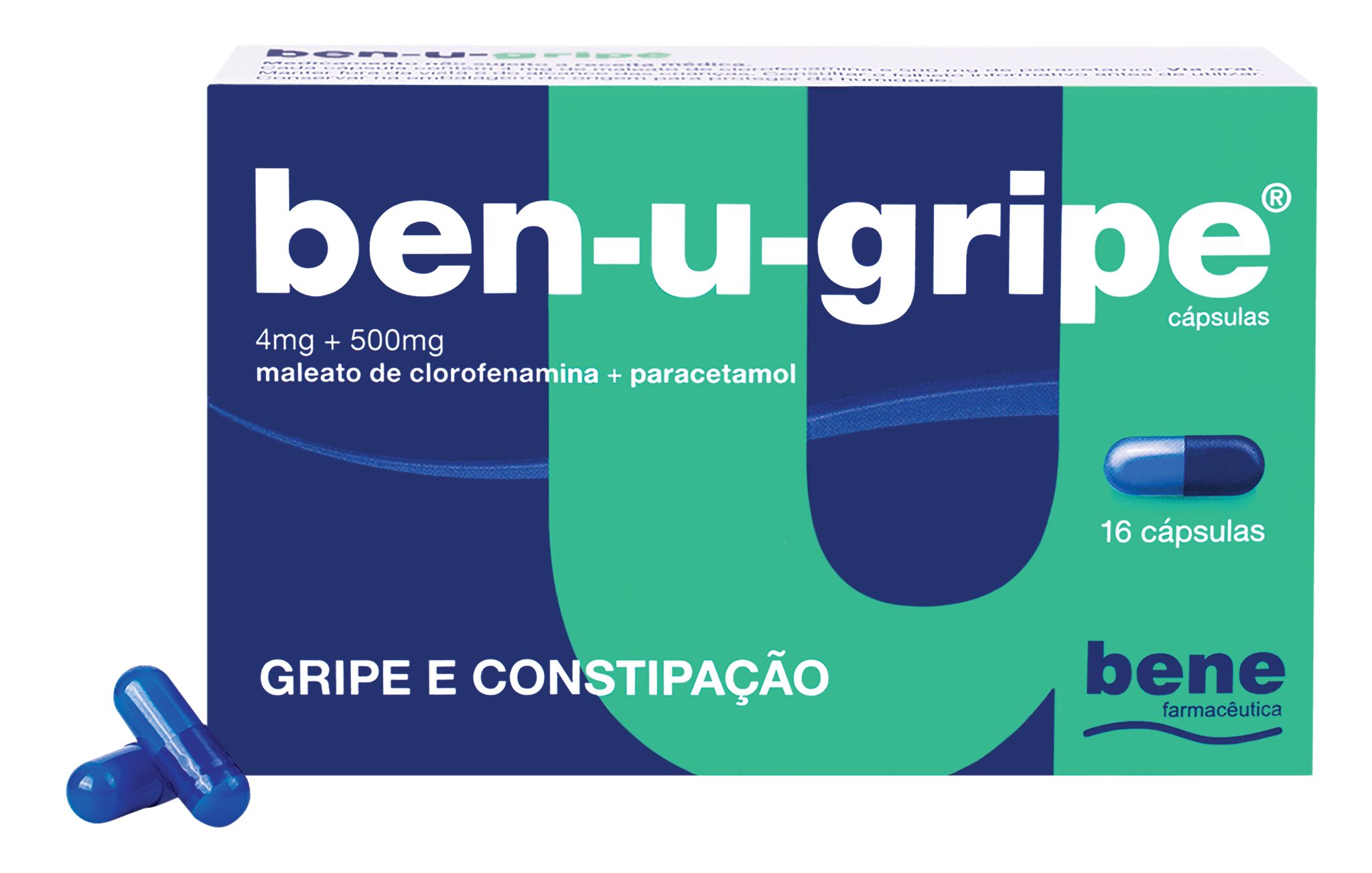 Ben-U-Gripe 4mg + 500mg Blister 16 Cápsulas