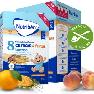 Nutribén Farinhas 8 Cereais 4 Frutas Lactea 2x 300g