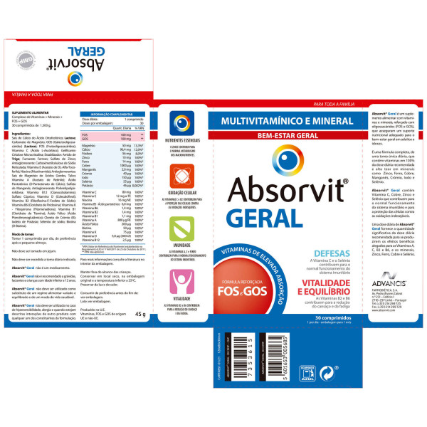 Absorvit Geral 30 Comprimidos - Image 2