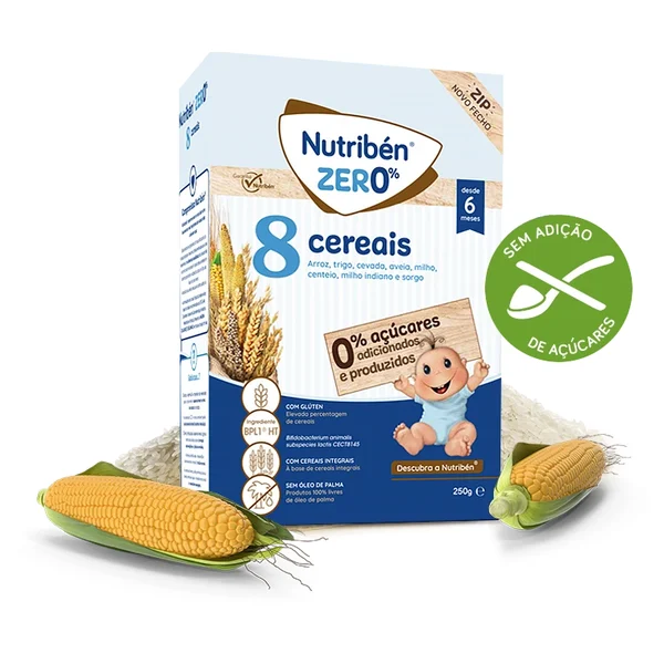 Nutribén Zer0% Farinha 8 Cereais Não Láctea 250G