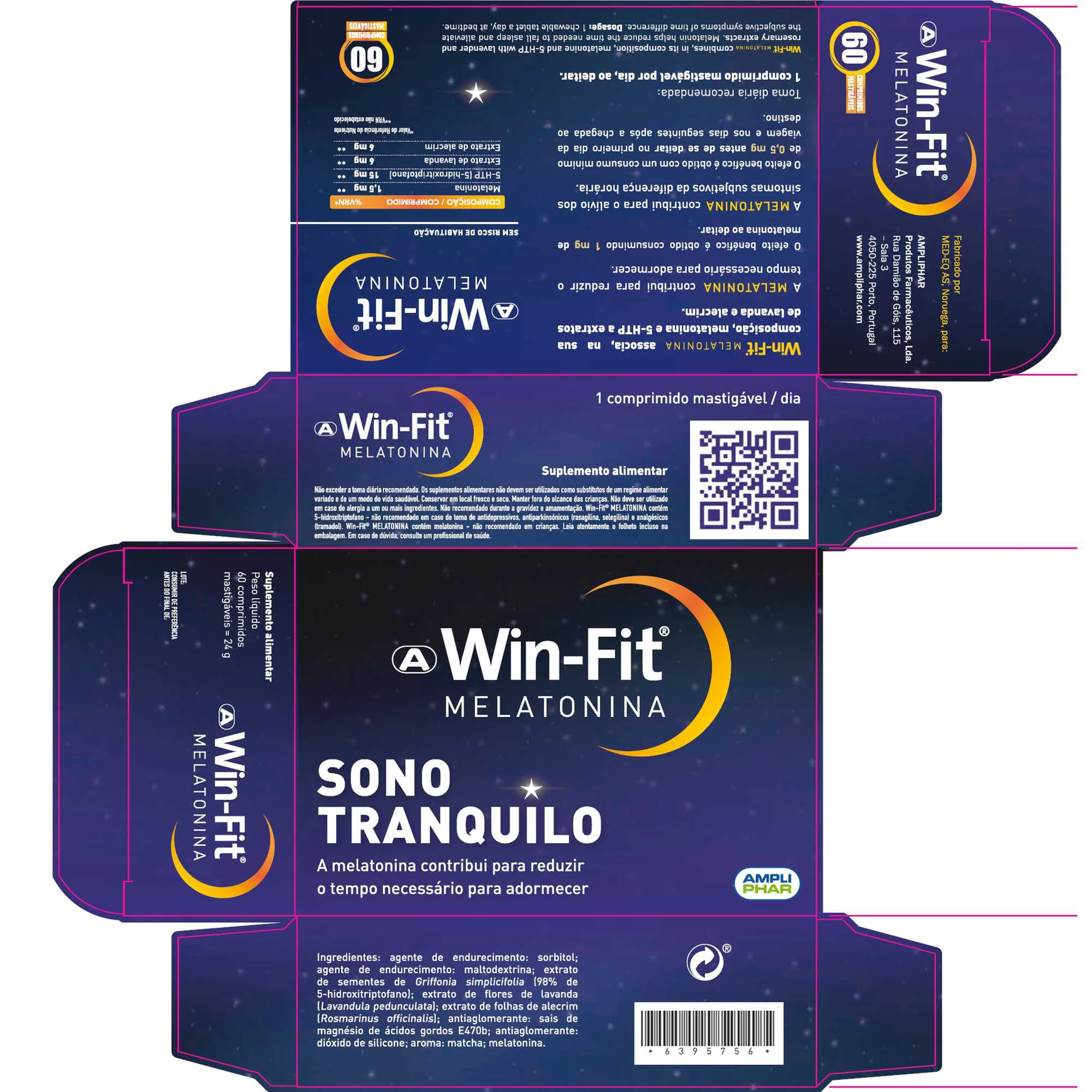 Win-Fit Melatonina 60 Comprimidos Mastigáveis - Image 2
