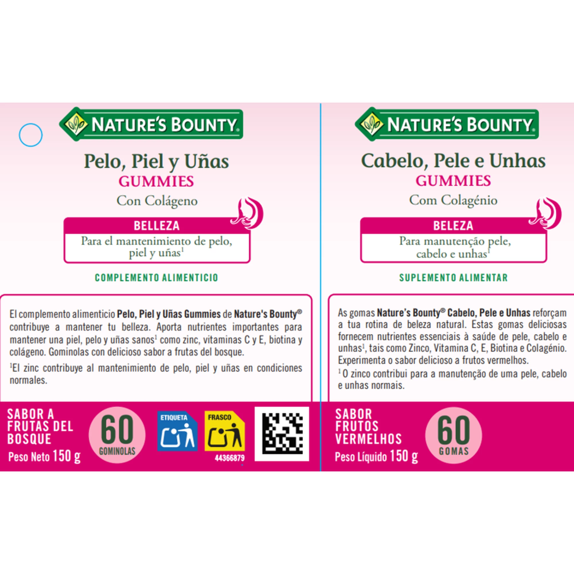 Nature's Bounty Cabelo Pele e Unhas 60 Gomas - Image 2