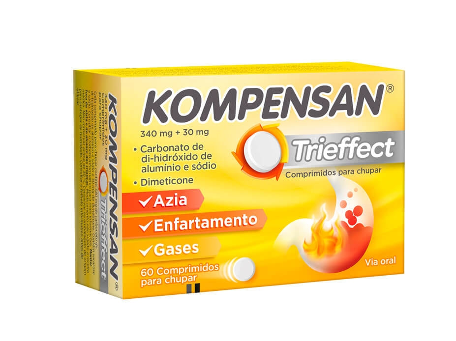Kompensan Trieffect 340/30 Mg 60 Comprimidos para Chupar