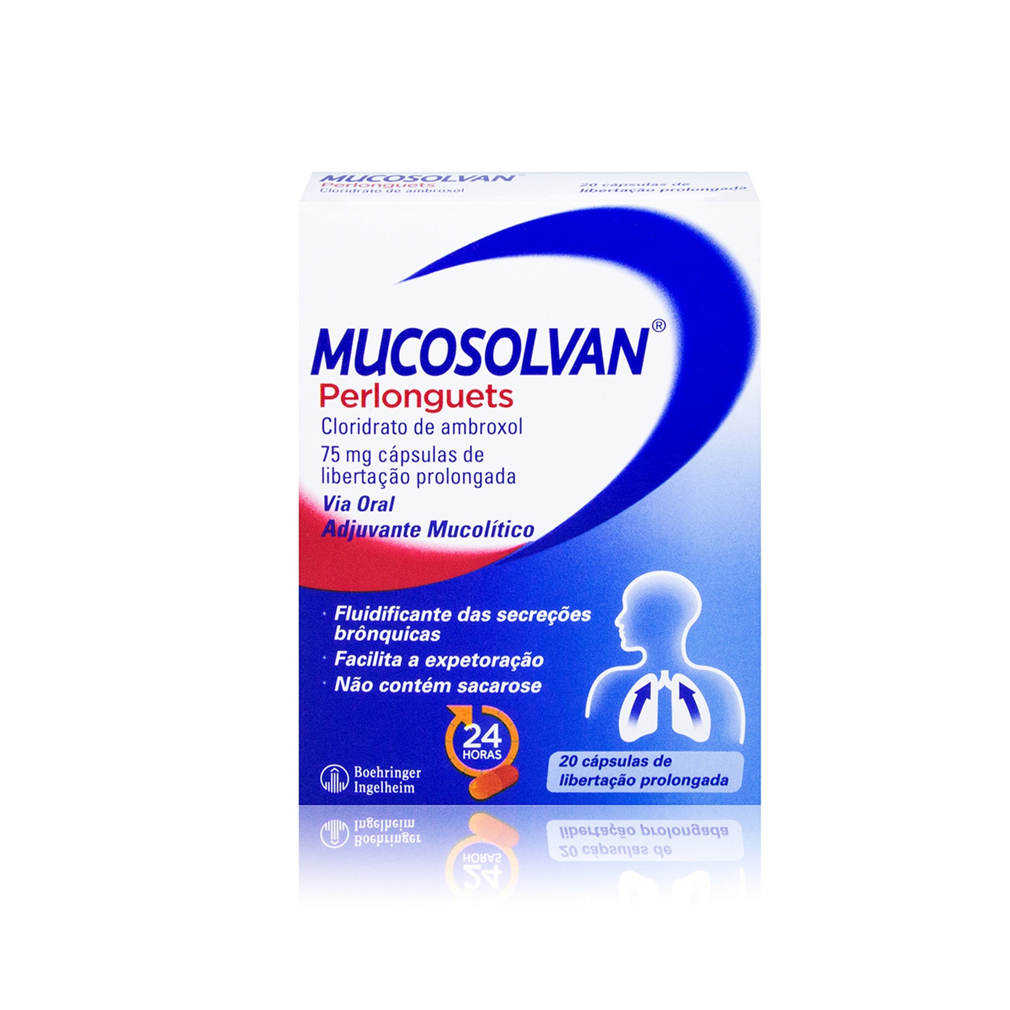 Mucosolvan Perlonguets 75mg 20 Cápsulas de Libertação Prolongada
