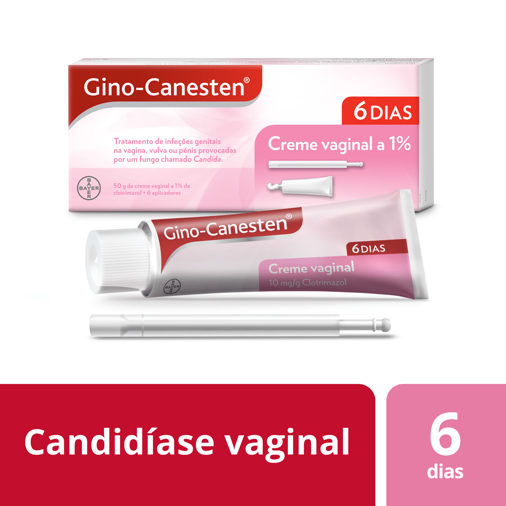 Gino-Canesten, 10 mg/g-50 g x 1 creme vaginal bisnaga