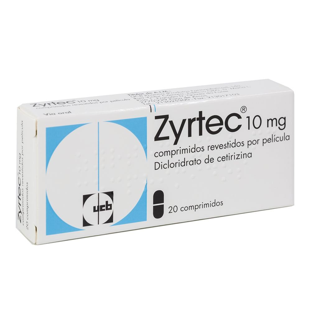 Zyrtec 10 mg 20 Comprimidos