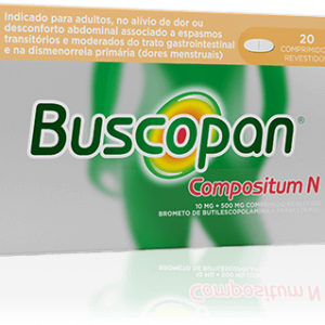 Buscopan Compositum N 10/500mg 20 Comprimidos Revestidos