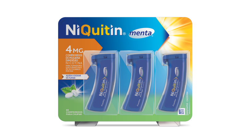 NiQuitin Menta, 4 mg x 60 comprimidos para chupar