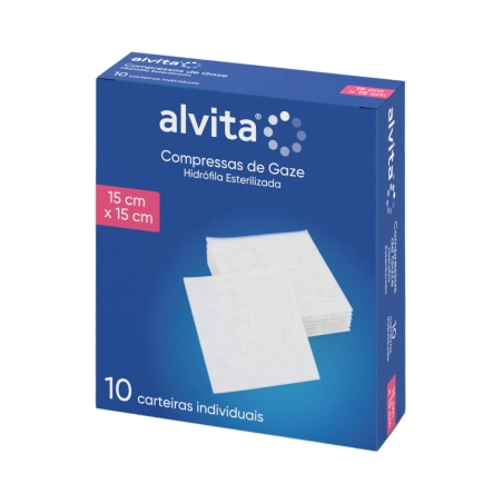 Alvita Compressa Gaze Esterilizado 15x15cm x10