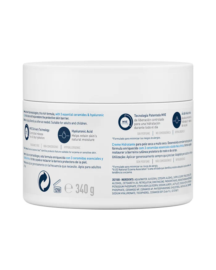 Cerave Core Moist Creme Hidratante Diário 340G - Image 2