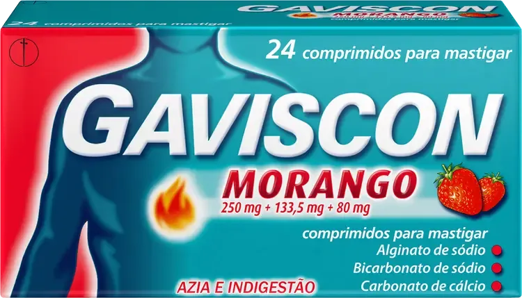 Gaviscon Morango – 24 Comprimidos para Mastigar
