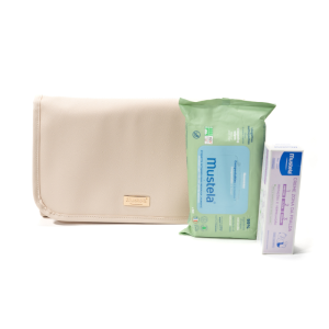mustela bebe kit muda fralda bege 60 toalhitas 1 creme 1