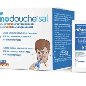 RhinoDouche Sal Lavagem nasal com xilitol, 40 Saqueta 5g