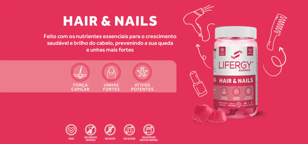 LIFERGY Hair and Nails 60 Gomas - Image 3