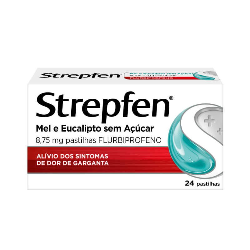 Strepfen Mel e Eucalipto sem açúcar , 8.75 mg Blister 24 Unidade(s) Past