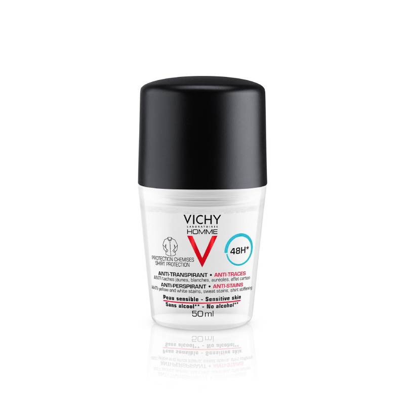 Vichy Homme Deo Roll On Antitranspirante e Antimanchas 48h 50ml