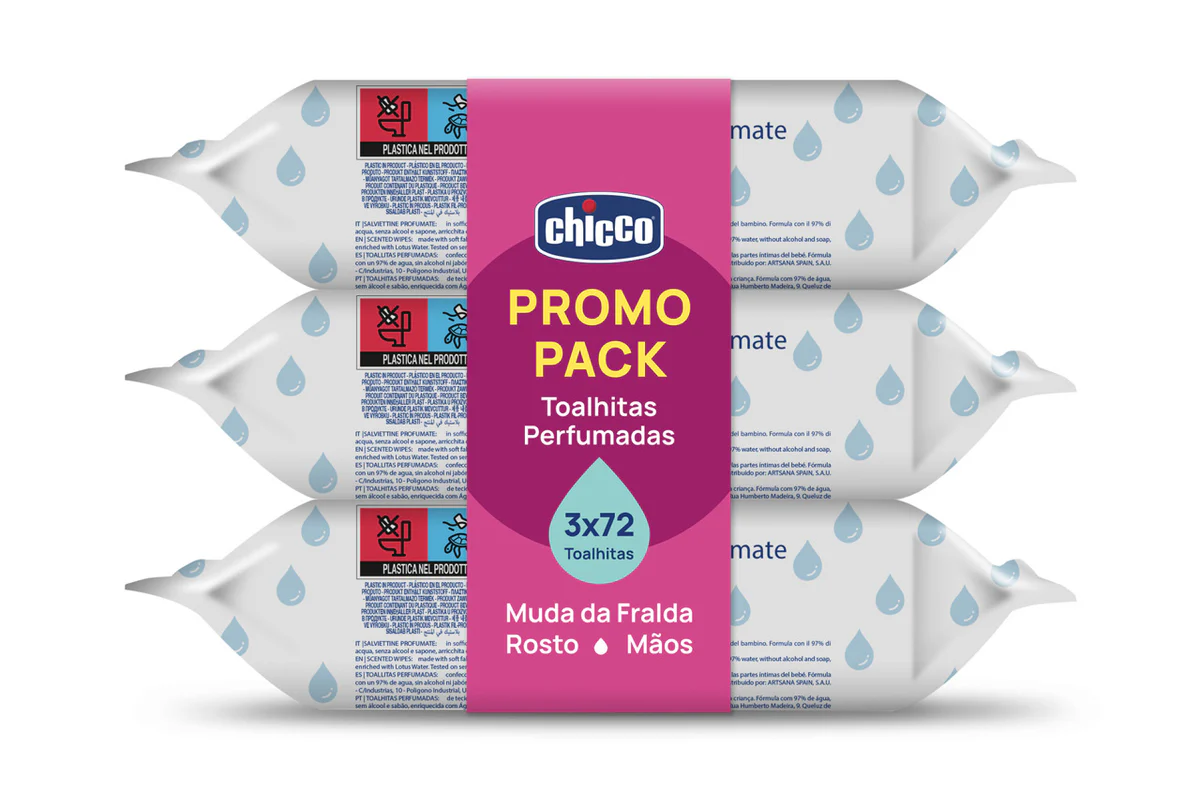 Chicco Toalhetes Perfumados (x72 unidades) Pack Triplo
