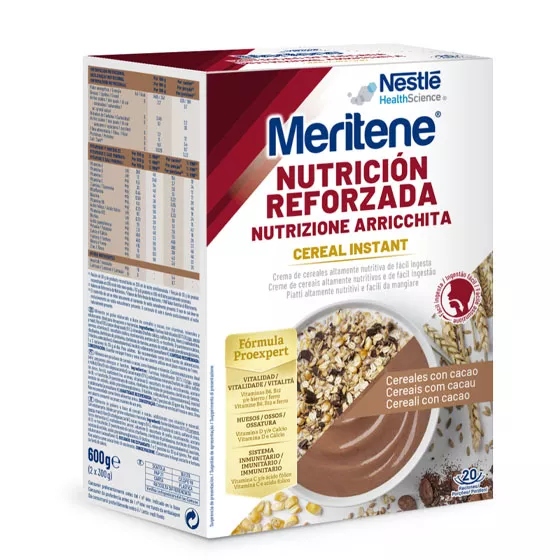 Meritene Cereal Instant Cacau Saq 300g X2 pó susp oral medida