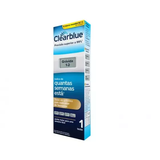 Clearblue Teste Gravidez com Indicador Semanas 1 Teste