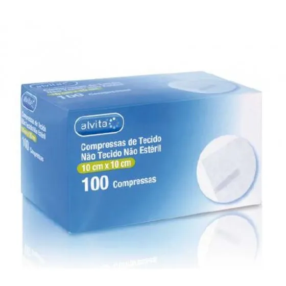 Alvita Compressas em Tecido Não Tecido 10x10cm X100