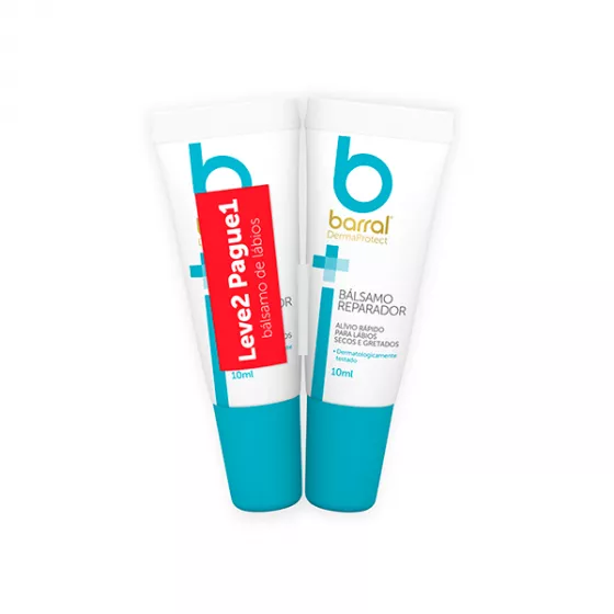 Barral DermaProtect Bálsamo Reparador Lábios 2x10ml