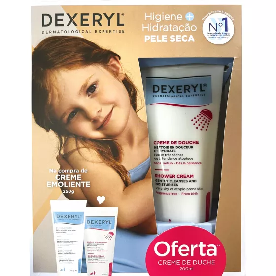 Dexeryl Creme Emoliente 250g + Creme De Duche 200ml