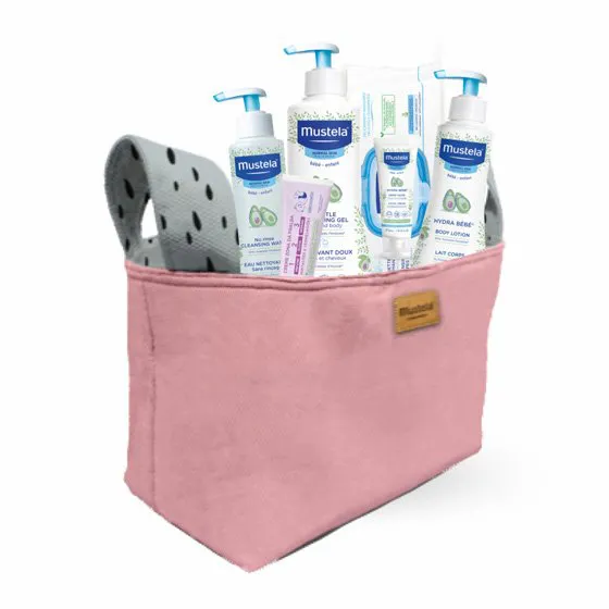 Mustela Kit Cesta Essenciais Bebe Rosa