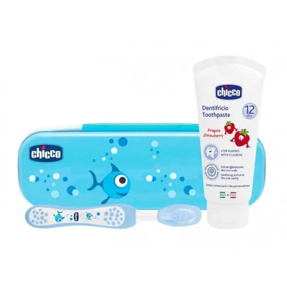 Chicco Conjunto Higiene Oral Azul 12M+