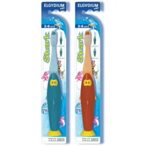 Kids Escova Dentária Shark 2 a 6 Anos Suave