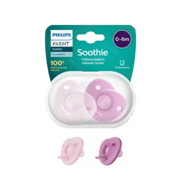 Philip Avent Chupeta Soothie 0-6 Meses Menina x2