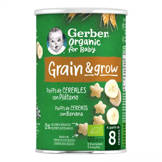 Gerber Bio NutriPuffs Banana 35G 8M+