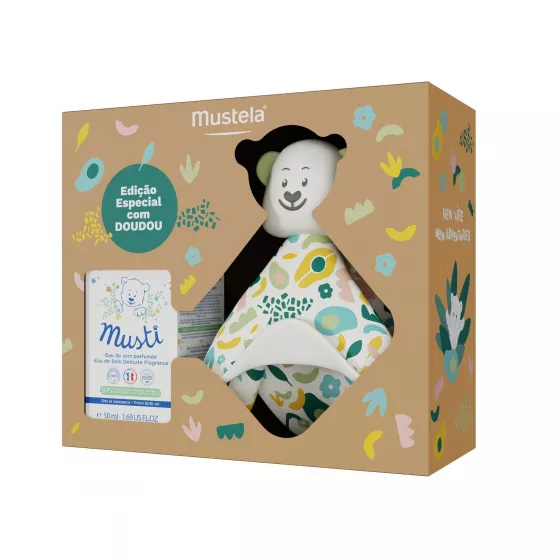 Mustela Musti Colónia Perfumada 50ml + Doudou 1 Mustela Musti Colónia Perfumada 50ml + Doudou