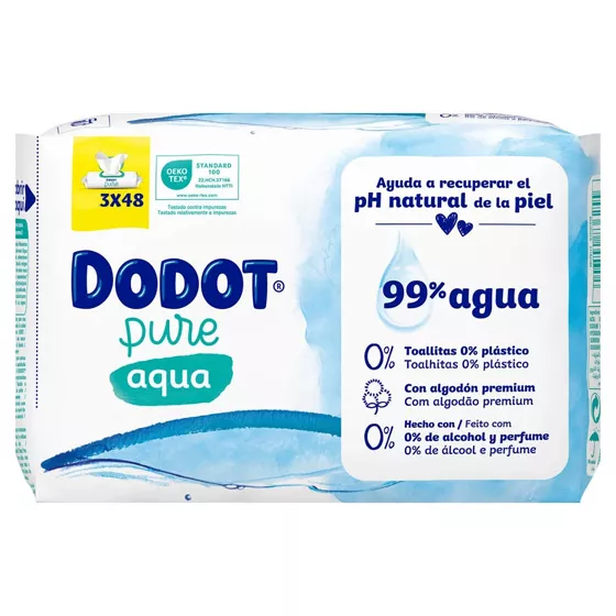 Dodot Aqua Pure Toalhita 0% Plástico 48X3
