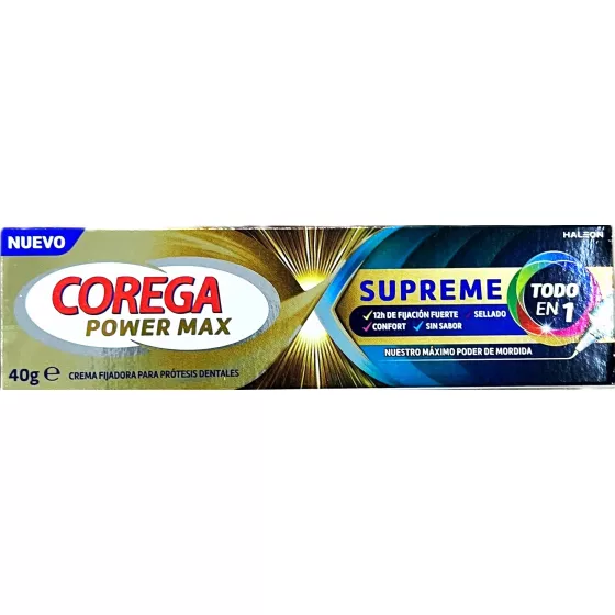Corega Power Max Supreme Creme Fixação 40g 1 Corega Power Max Supreme Creme Fixação 40g
