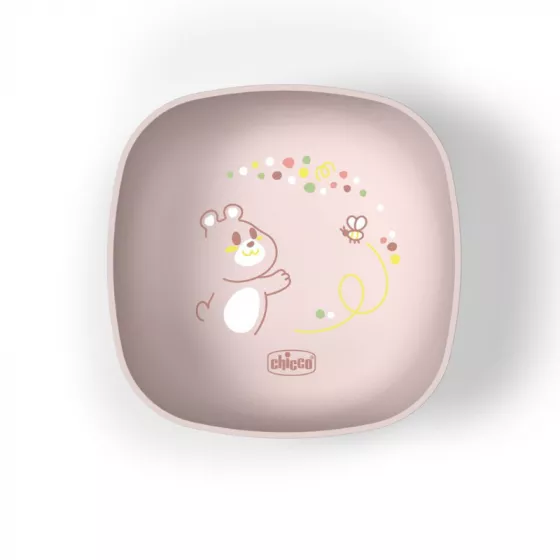 Chicco Tigela com tampa Rosa 6M+