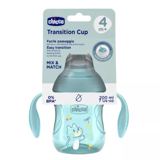 Chicco Copo Transição Azul 200ml 4M+