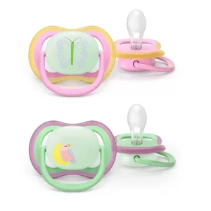 Philips Avent Chupeta Eco Ultra Air Nighttime Borboleta e Tucano 6-18M X2