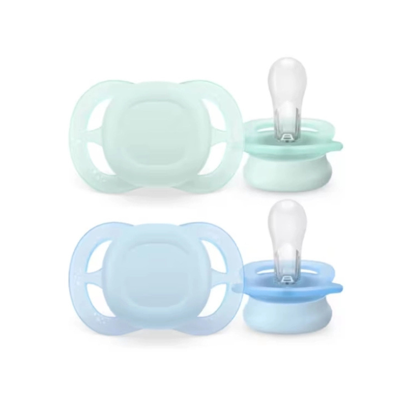 Philips Avent Ultra Start Chupeta Verde e Azul 0-2M | 2 Chupetas Silicone - Image 2