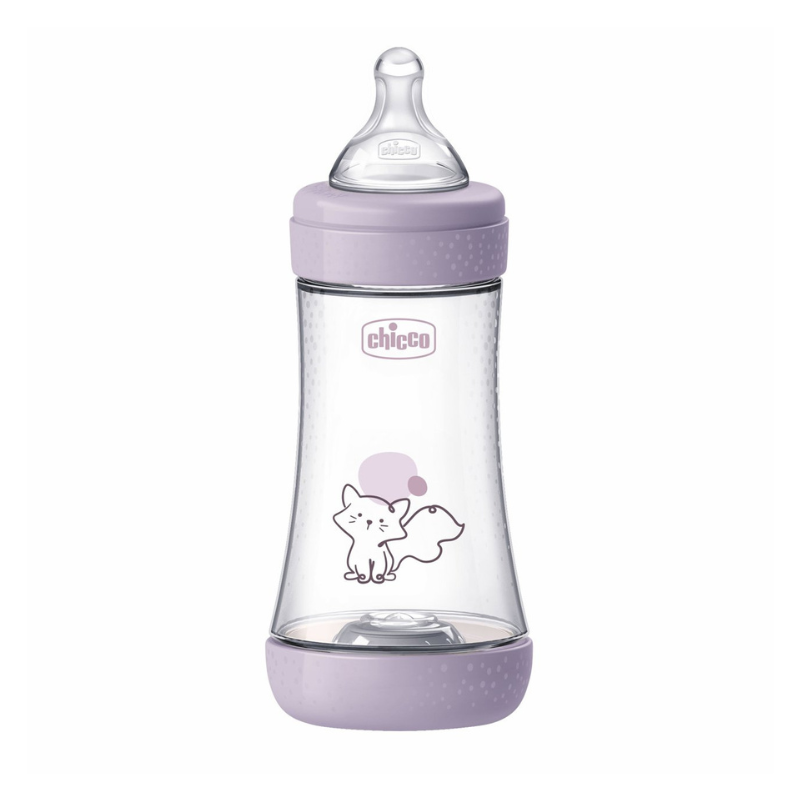 Chicco Biberão Perfect 5 240ml Rosa | Fluxo Médio +2M Anticólicas